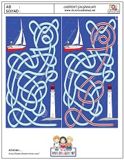 anaokulları için Labirent Bulmaca